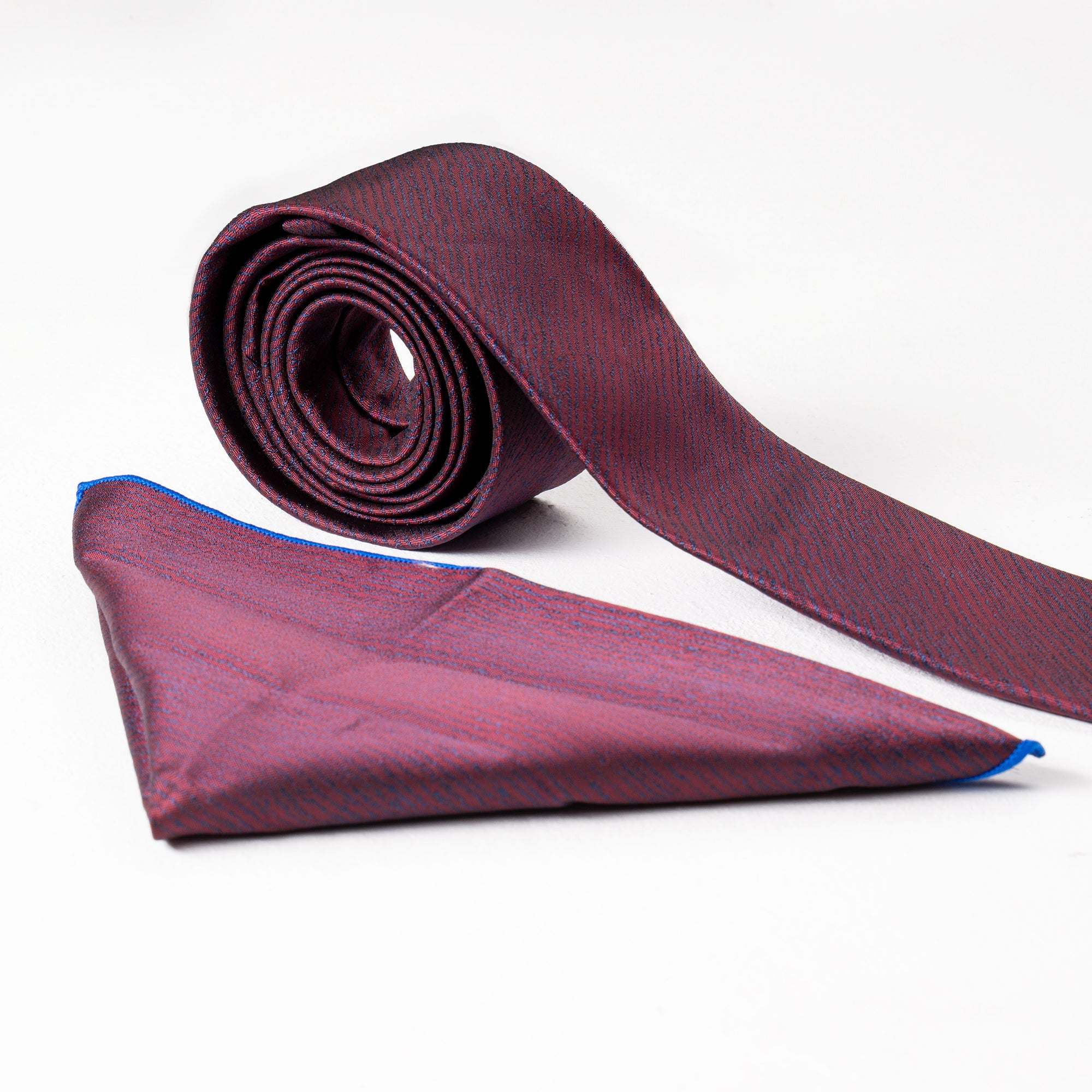 Red & Blue Tie & Handkerchief