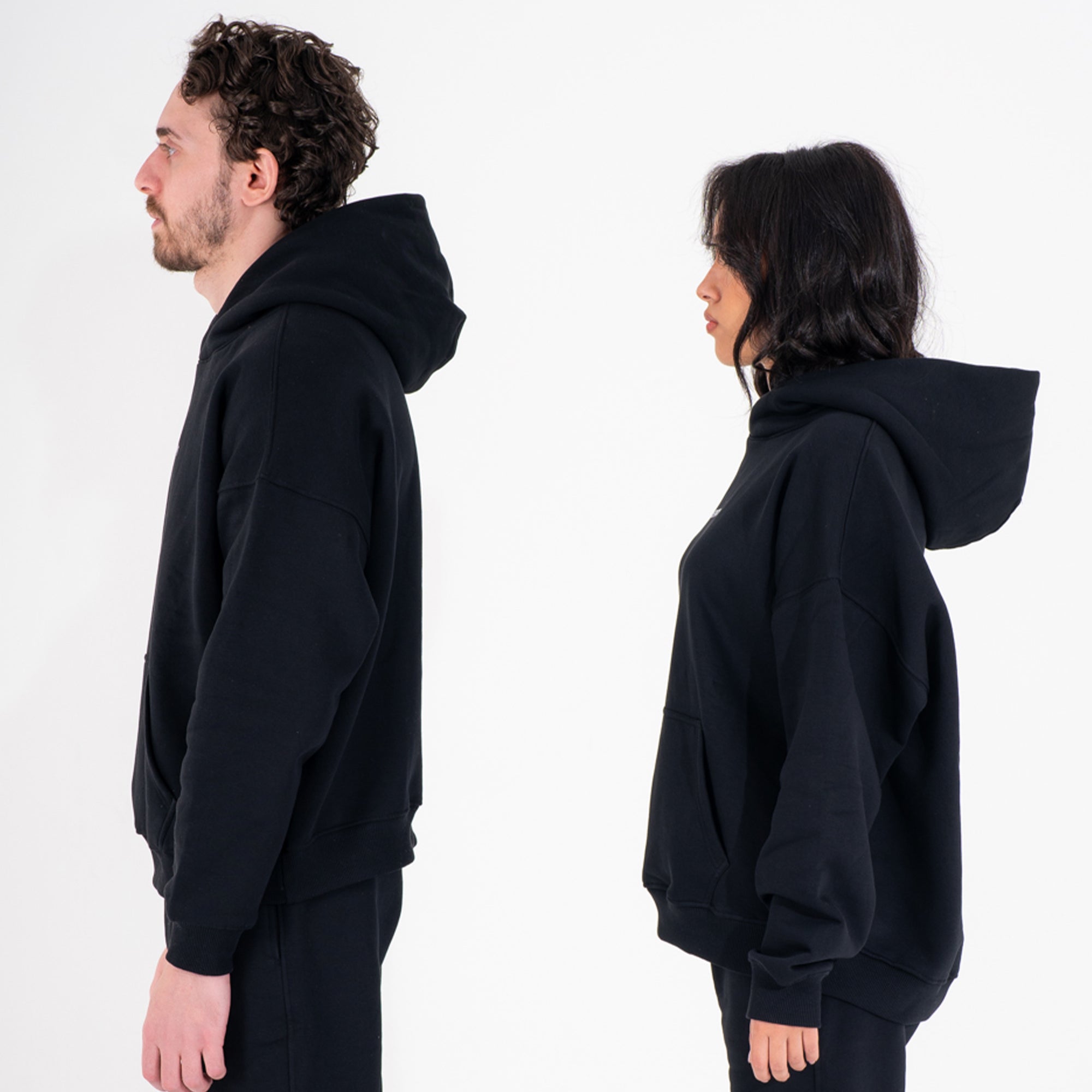 Melton black hoodie