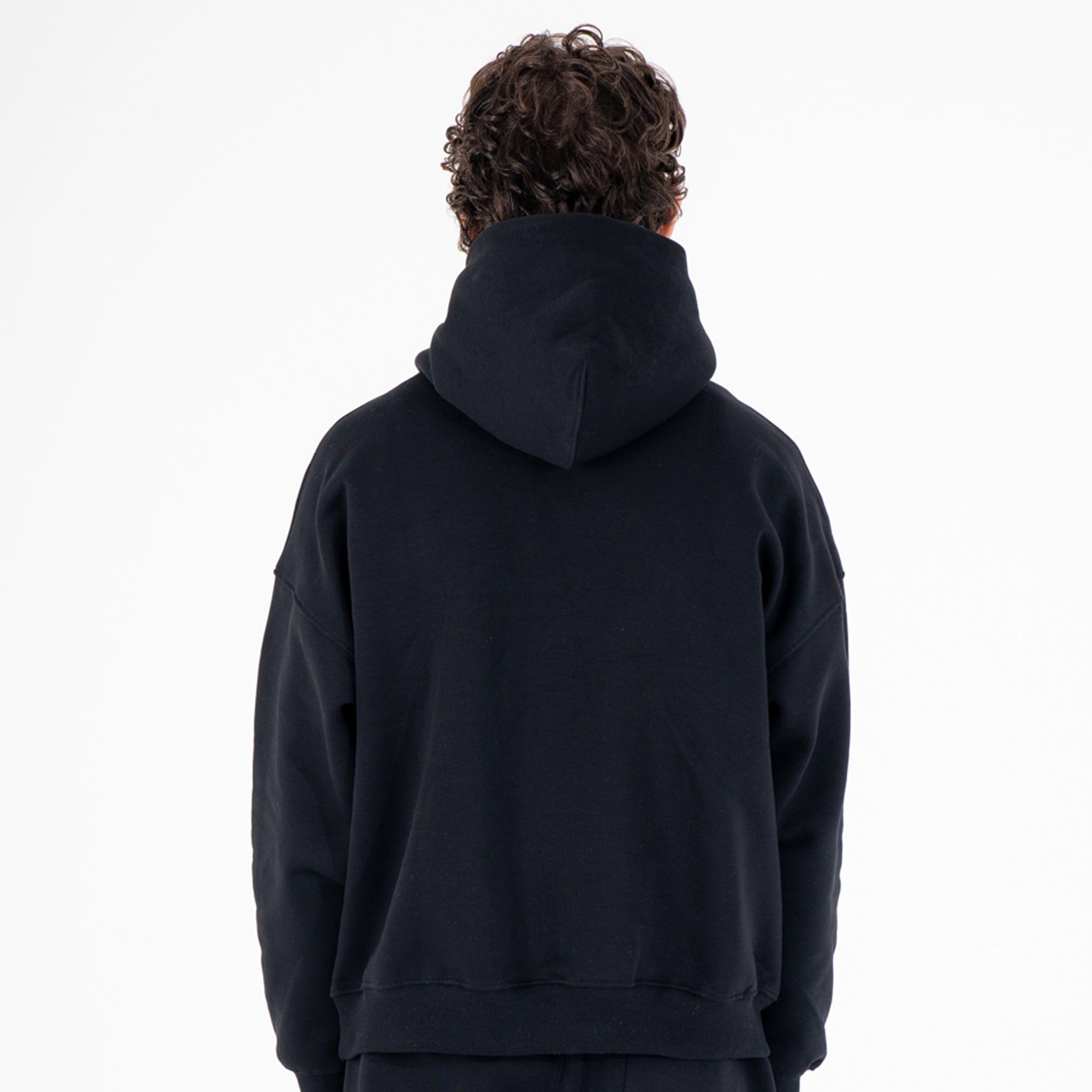 Melton black hoodie