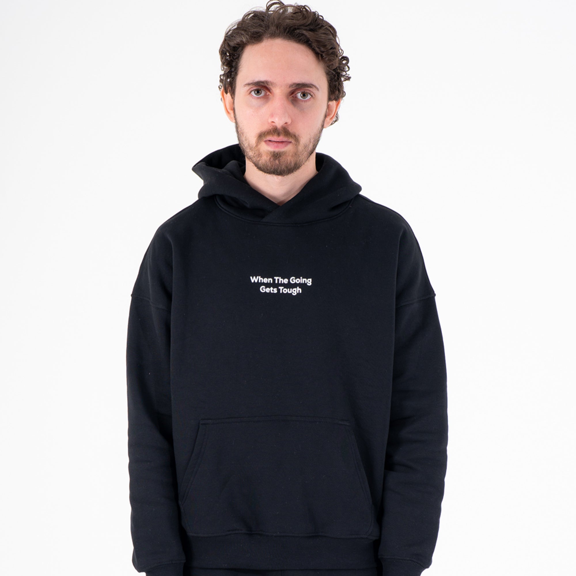 Melton black hoodie