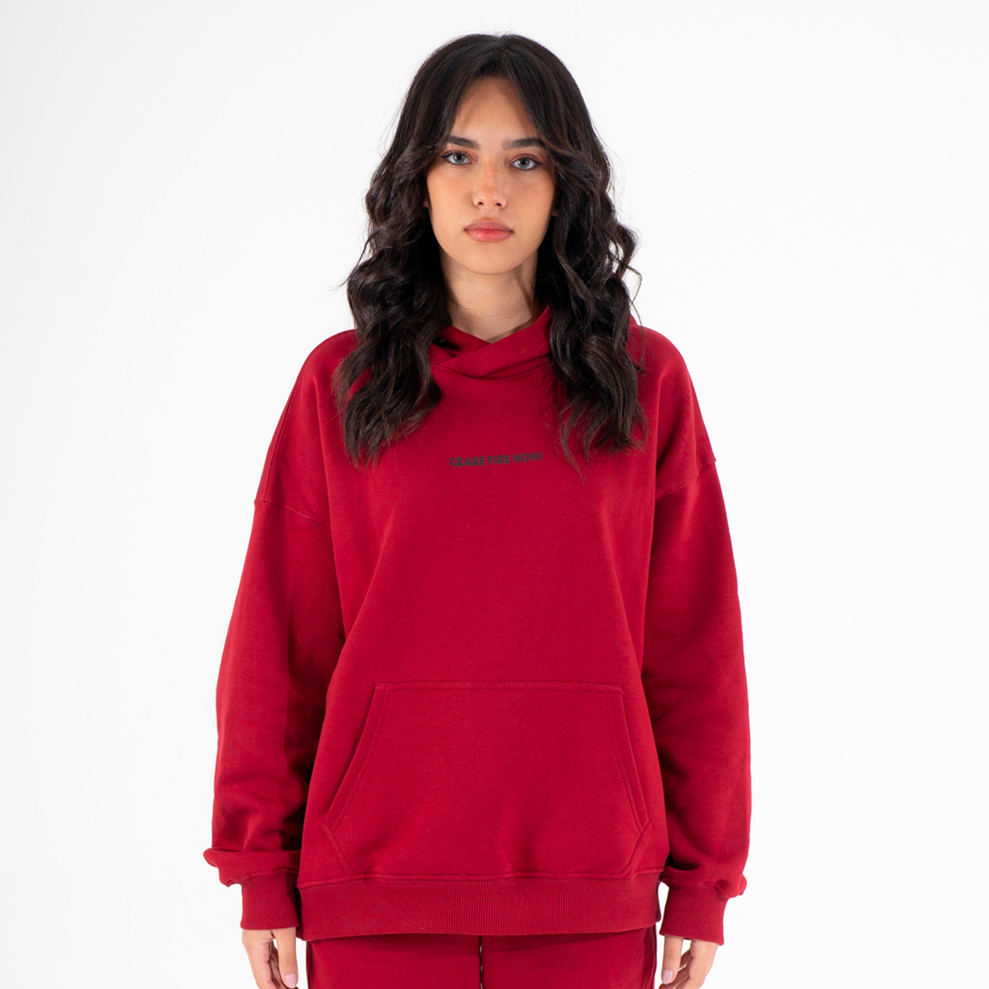 Melton maroon hoodie