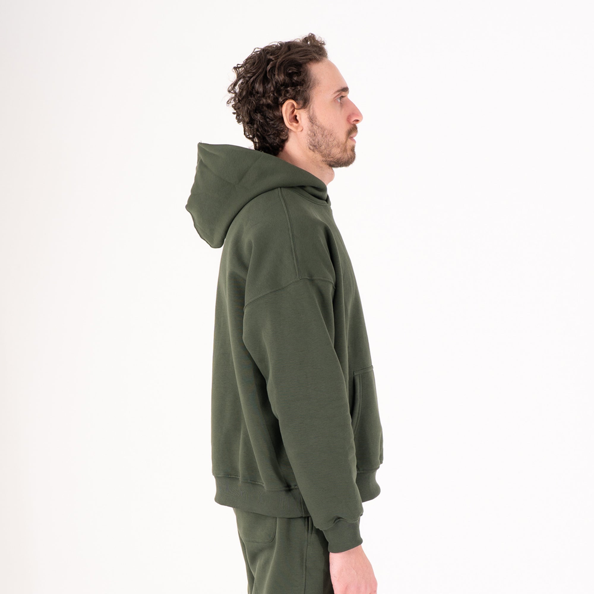 Melton olive hoodie