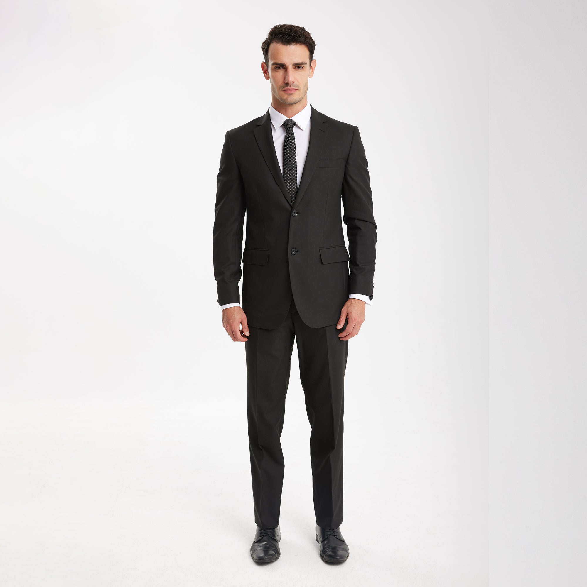 Black Wool Tailored Fit Suit