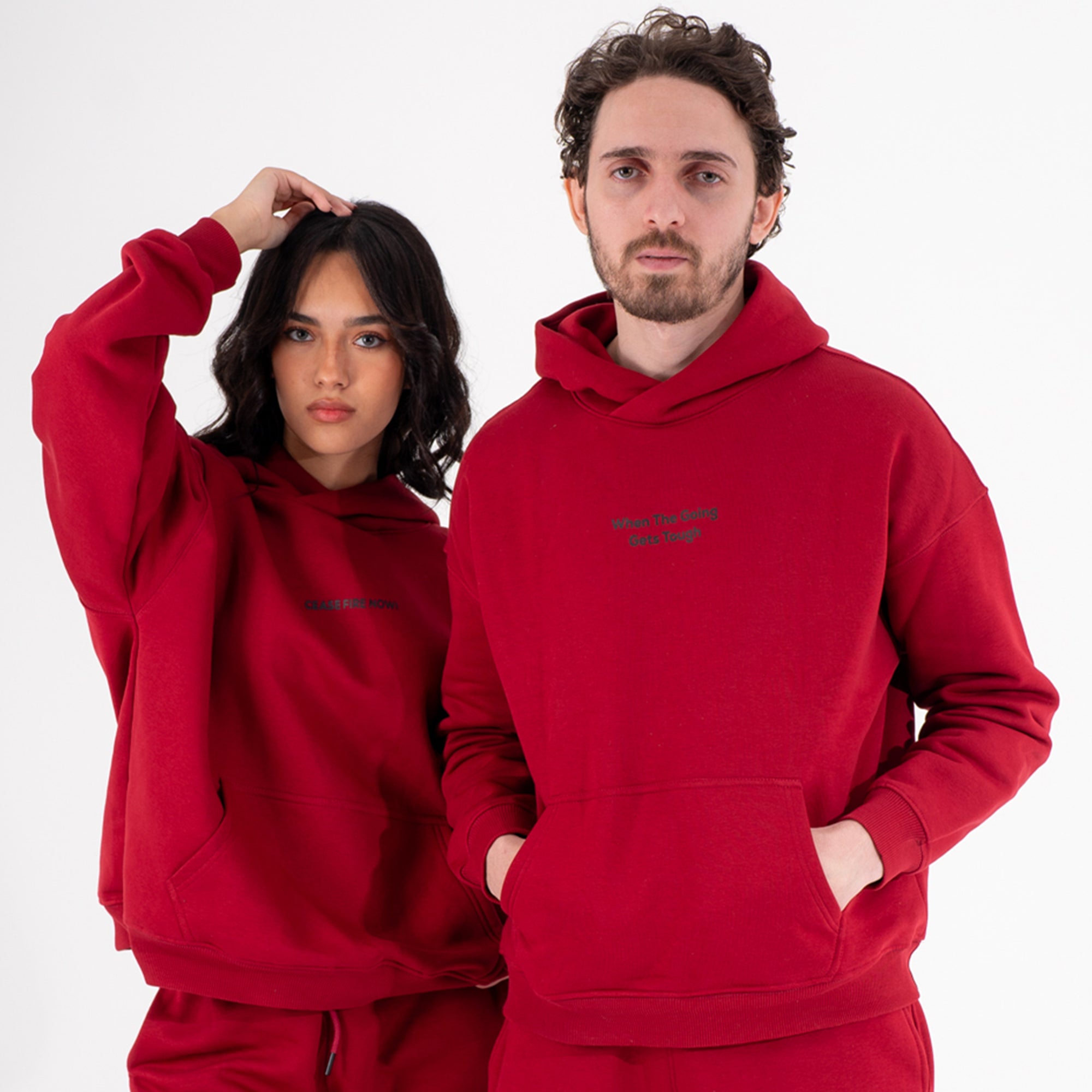 Melton maroon hoodie