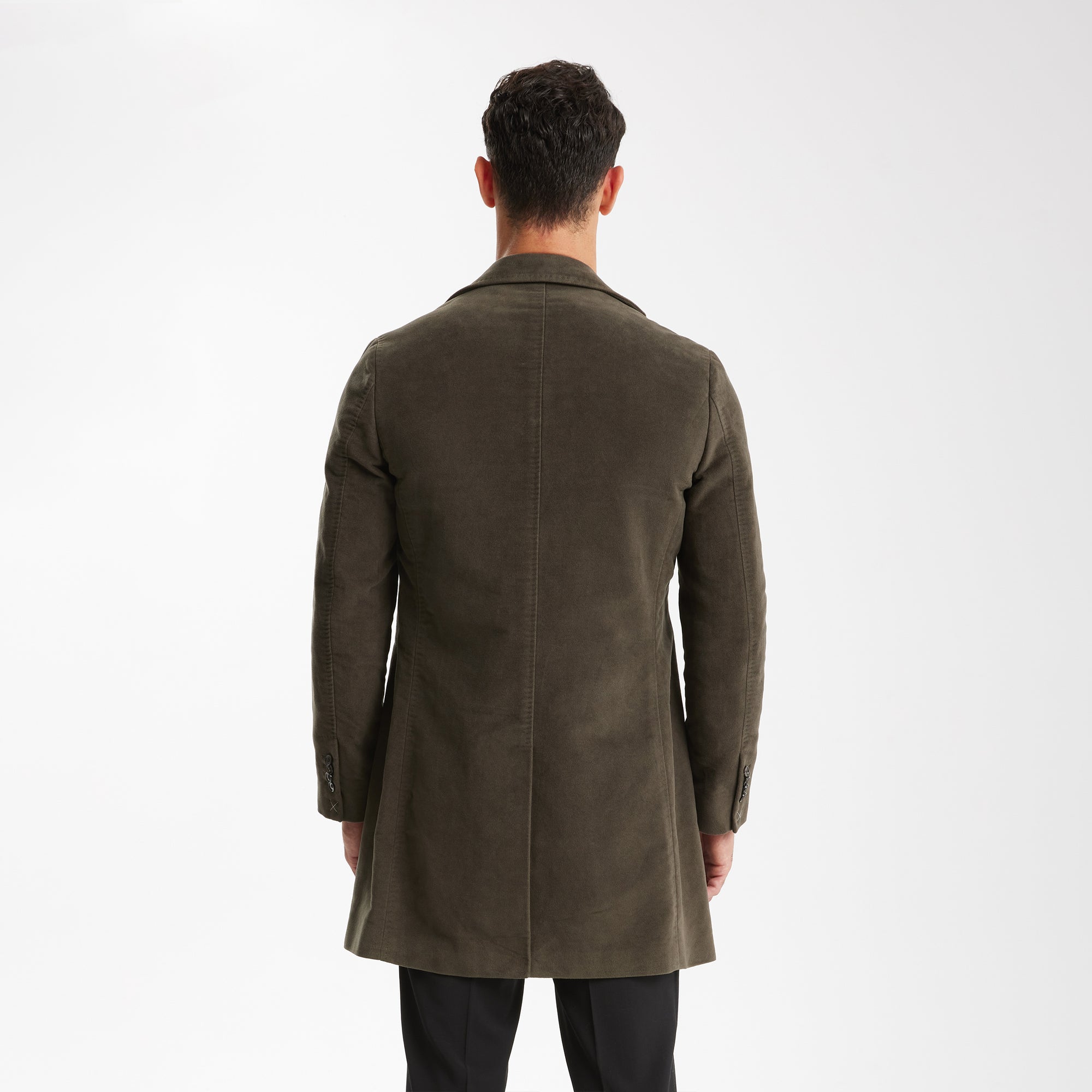 Olive Velvet Coat