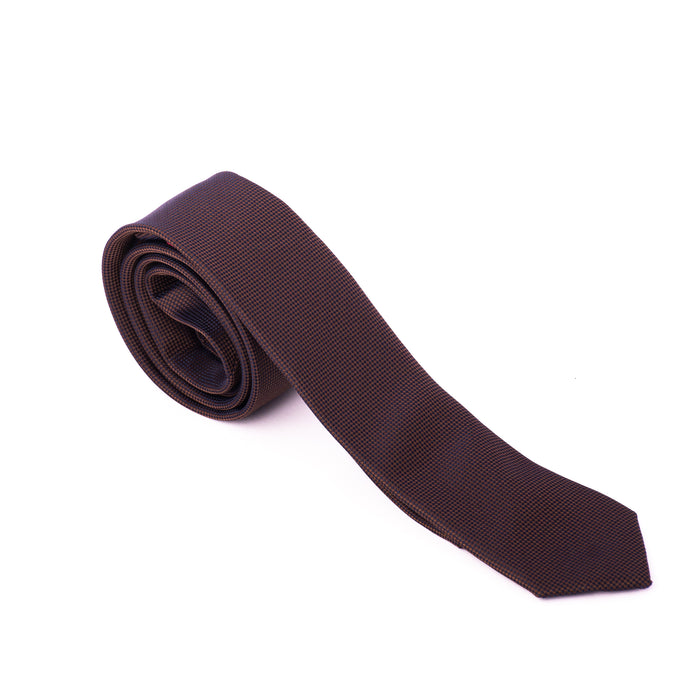 Brown Black Squared Tie - Gentsuits
