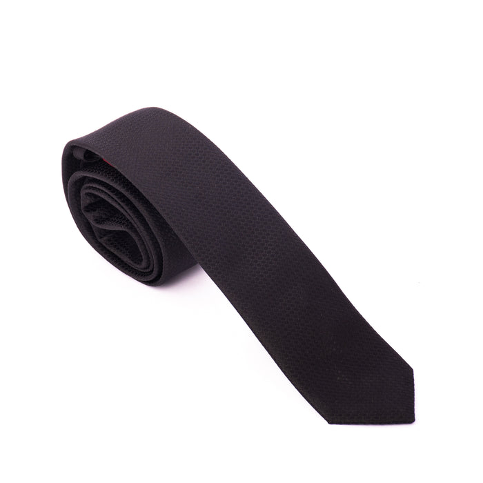 Gray Black Square Patterned Tie - Gentsuits