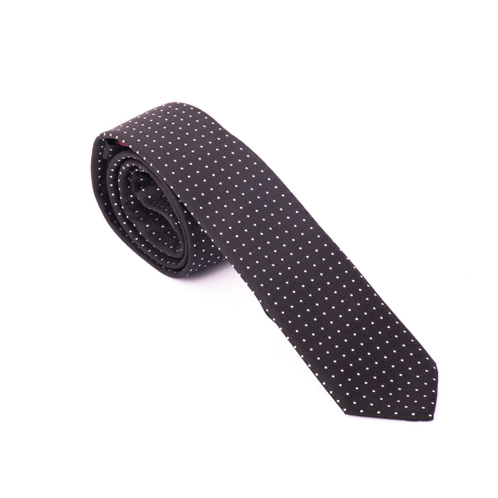Black White Dotted Tie - Gentsuits