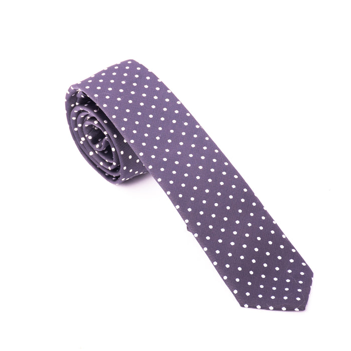 Navy Blue White Dotted Tie - Gentsuits