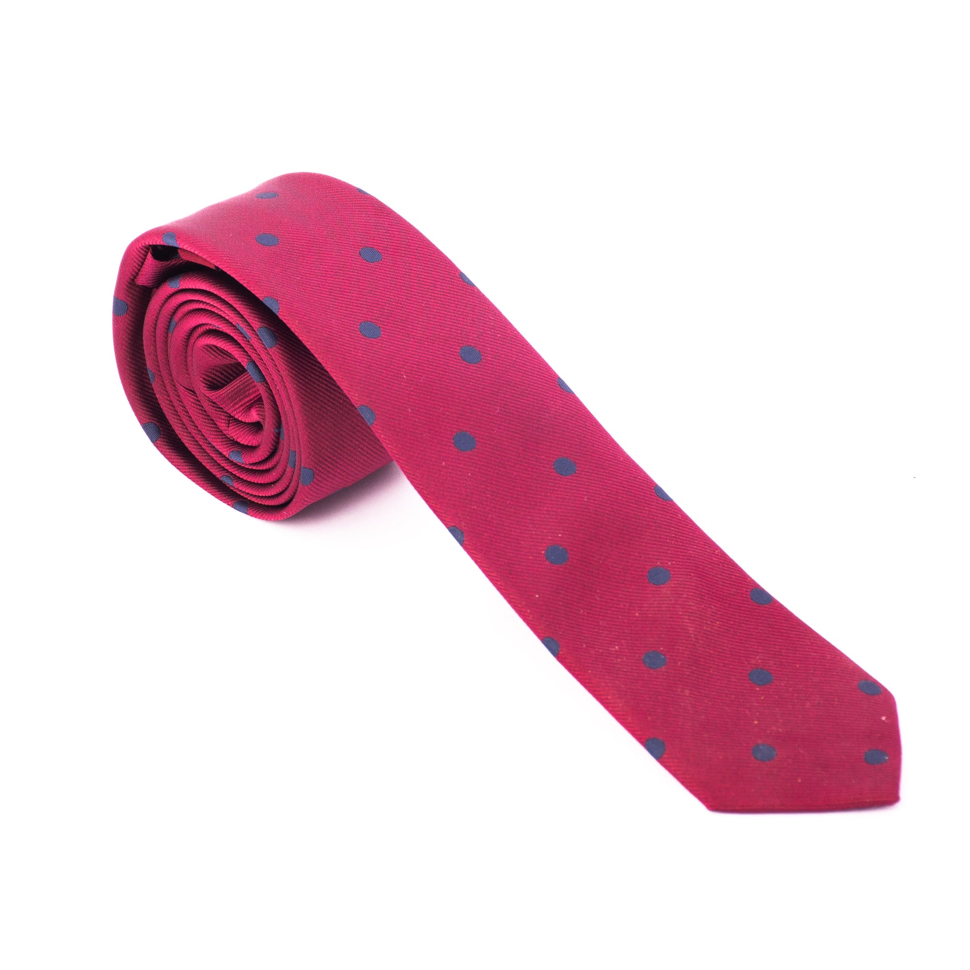 Red Blue Dotted Tie - Gentsuits