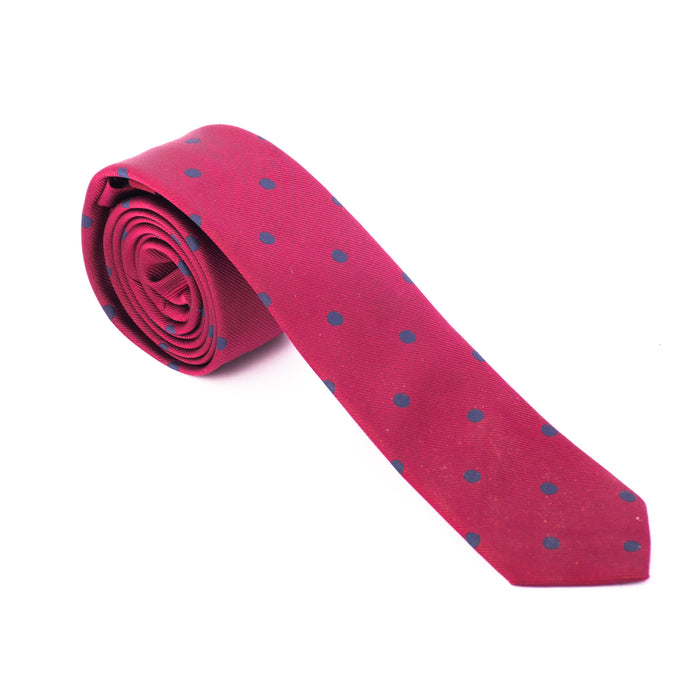 Red Blue Dotted Tie - Gentsuits