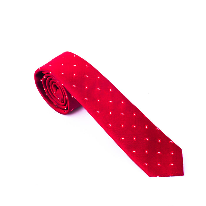 Red White Dotted Tie - Gentsuits
