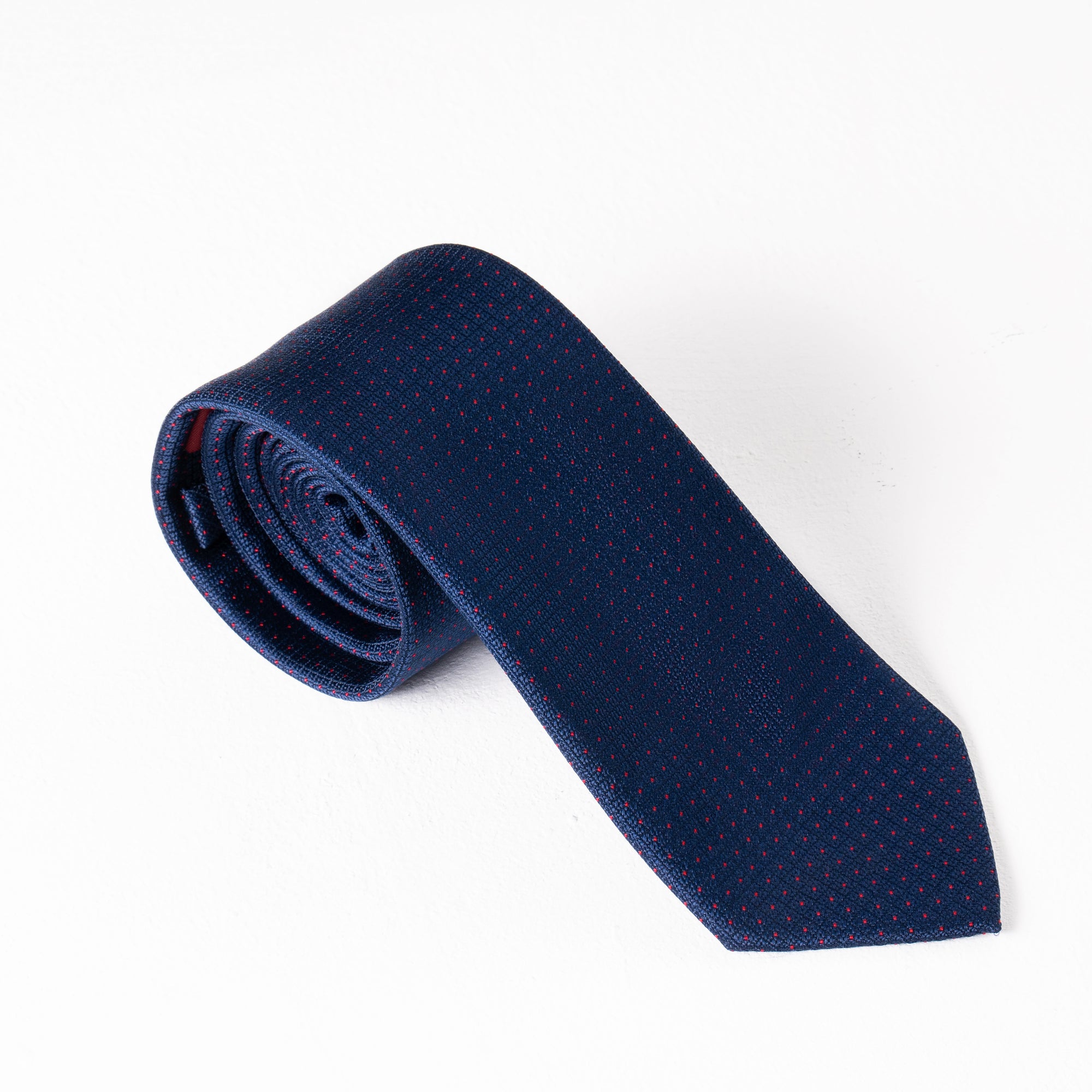 Blue Dotted Red Small Tie