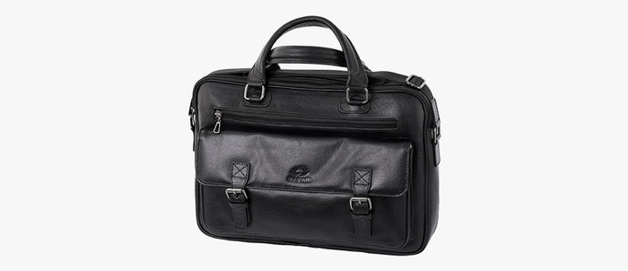 Black Leather Business Bag - Gentsuits