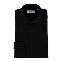 Black Slim Fit Cotton Shirt - Gentsuits