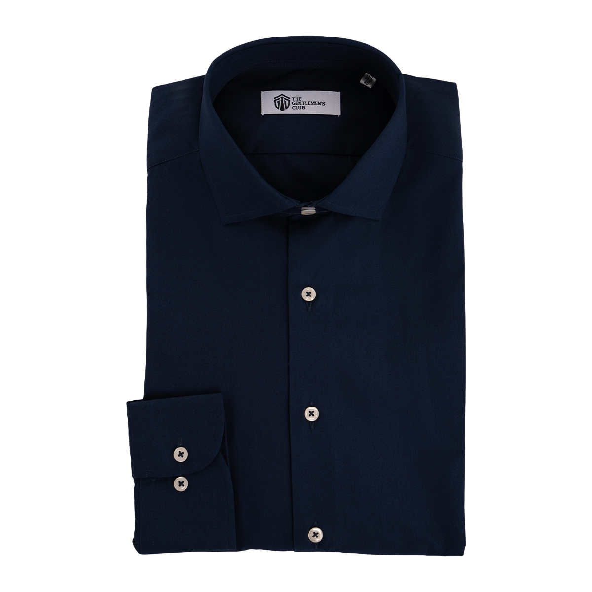 Dark Navy Blue Custom Fit Cotton Shirt - Gentsuits