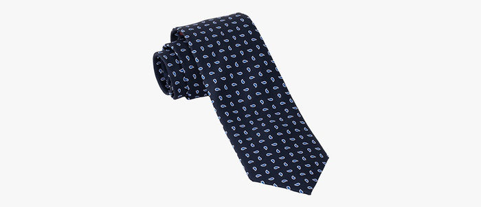 Navy Blue with Blue Pattern Tie - Gentsuits
