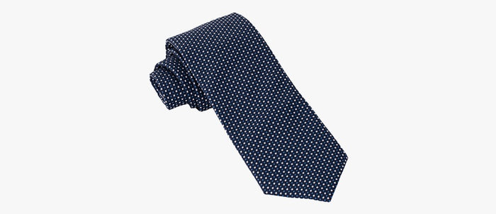 Navy Blue Blue Dotted Tie - Gentsuits