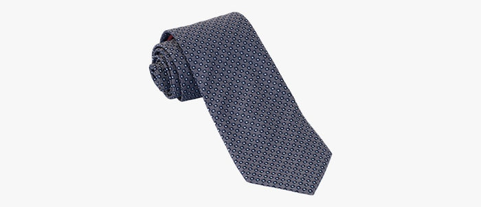 Gray Blue Pattern Tie - Gentsuits