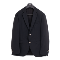 Black Slim-Fit Wool Blazer - Gentsuits