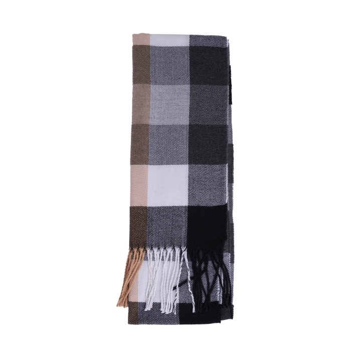 Squared Pattern Cotton Scarf - Gentsuits