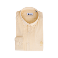 Yellow Slim Fit Linen Shirt - Gentsuits