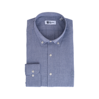 Blue Slim Cotton Fit Shirt - Gentsuits